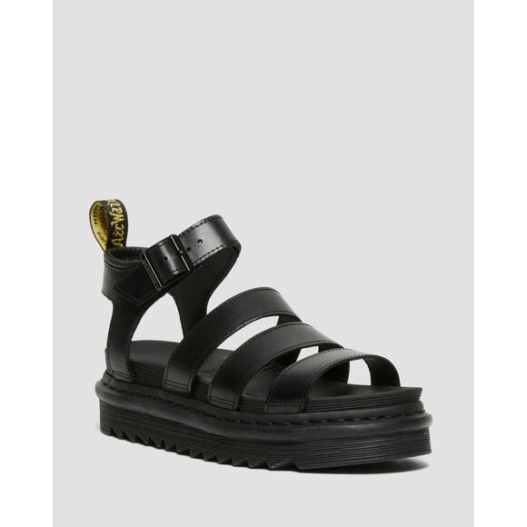Dr. Martens Blaire Fisherman Sandals Black Hydro Leather Adjustable Ankl… - Picture 2 of 15